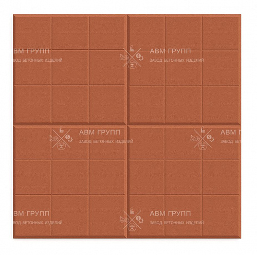 Тротуарная плитка "Сетка" 350x350x50 красная 350x350x50 Тротуарная плитка "Сетка" 350x350x50 красная 350x350x50