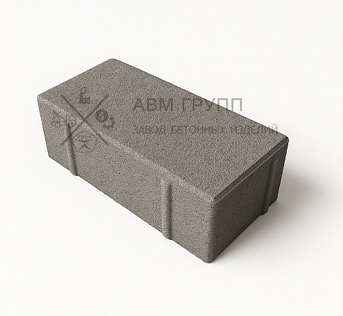 Брусчатка "Кирпич" 200x100x60 серая 200x100x60 Брусчатка "Кирпич" 200x100x60 серая 200x100x60