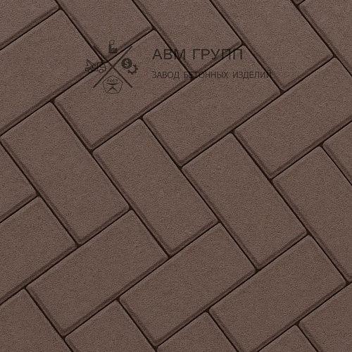 Брусчатка "Кирпич" 200x100x80 коричневая 200x100x80 Брусчатка "Кирпич" 200x100x80 коричневая 200x100x80