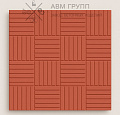 Тротуарная плитка "Паркет" 300x300x30 красная 300x300x30 Тротуарная плитка "Паркет" 300x300x30 красная 300x300x30